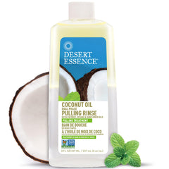 Desert Essence envase frontal mostrando etiqueta y beneficio limpieza