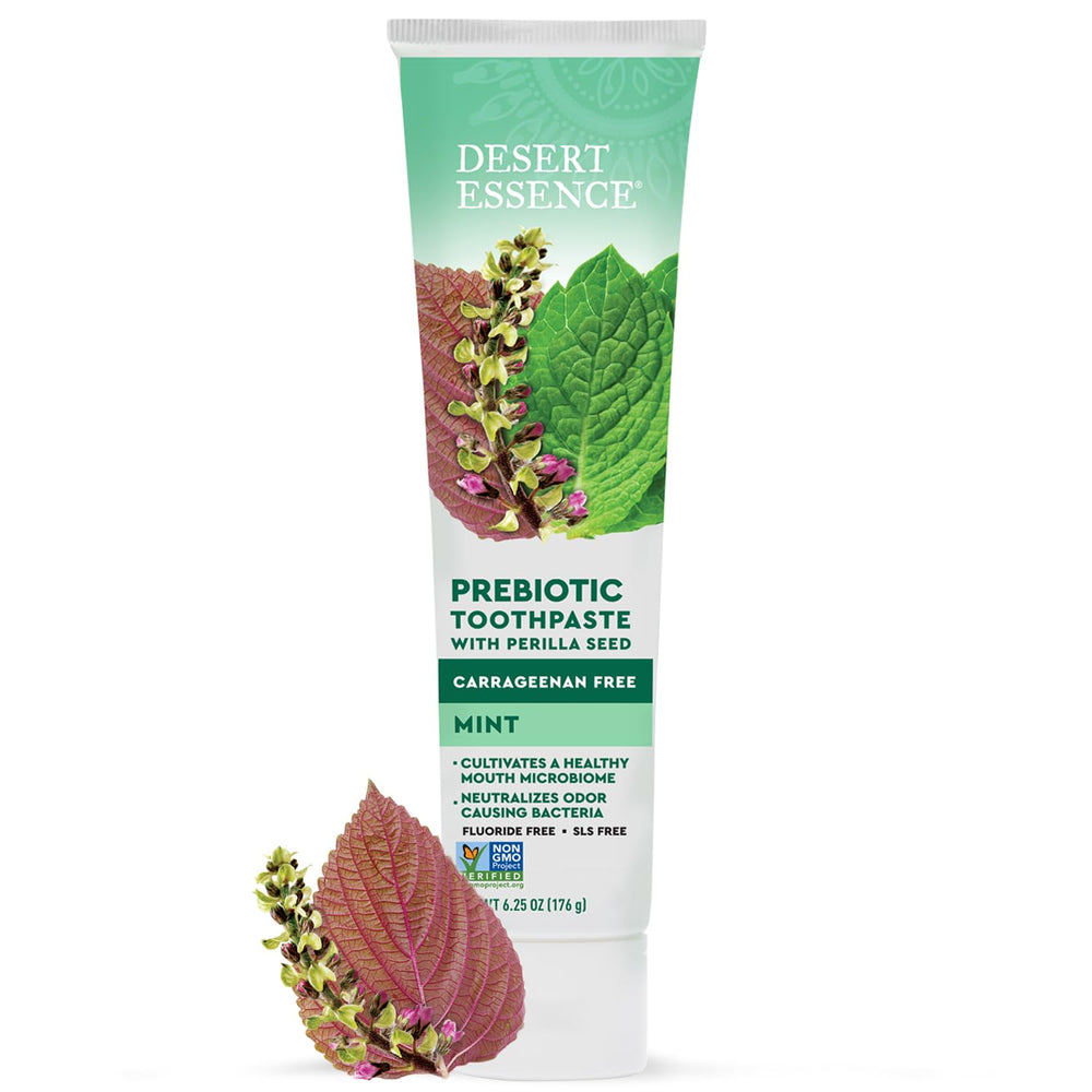 Desert Essence frente del empaque mostrando nombre y tamaño de 6.25 oz, apariencia profesional