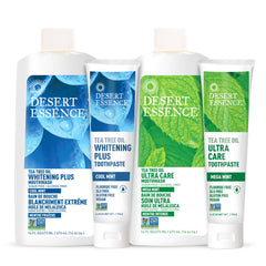 Desert Essence tubo junto a moneda para escala, beneficio: tamaño práctico familiar