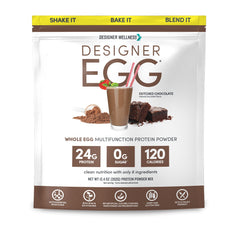 Designer Wellness frente del empaque mostrando chocolate y tamaño