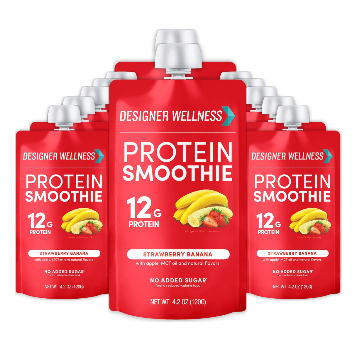 Designer Wellness frente del paquete mostrando 12 pouches y beneficio práctico