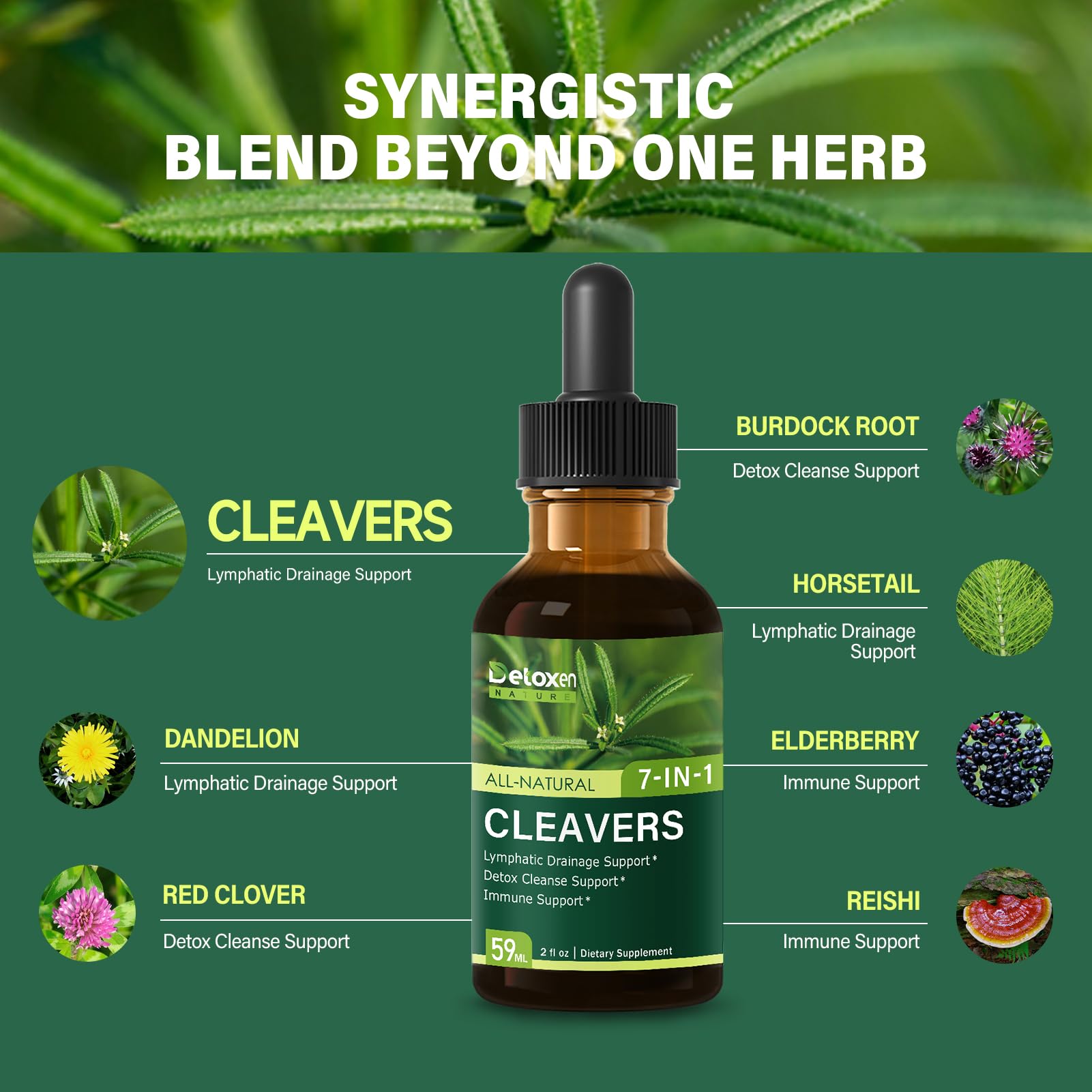 DetoxenNATURE detalle de etiqueta con lista de plantas y pureza