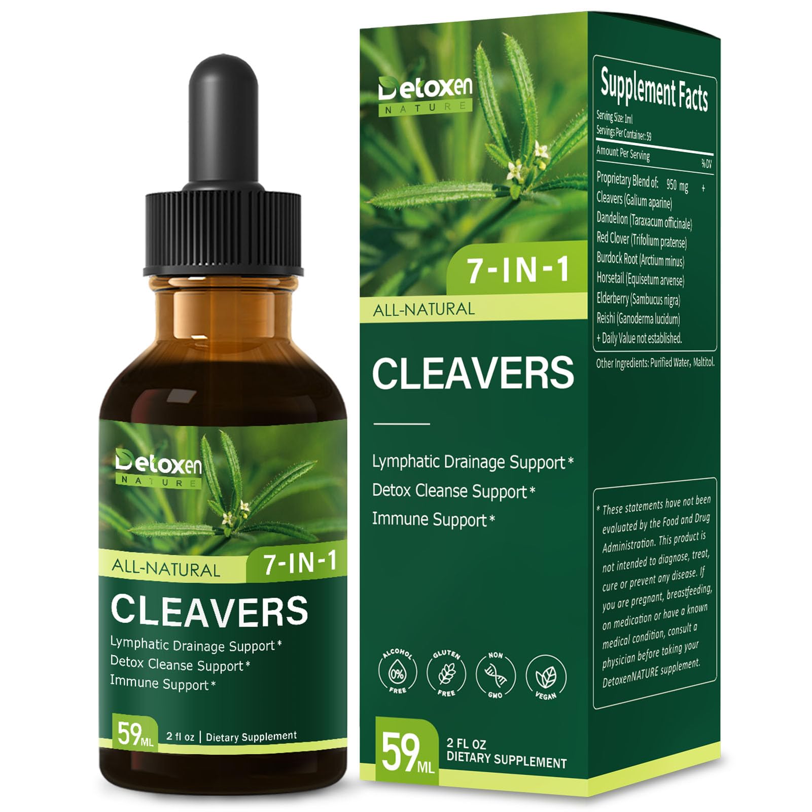 DetoxenNATURE envase frontal mostrando el diseño y beneficio detox