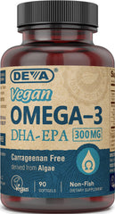 DEVA frente del envase mostrando datos clave y beneficio vegano