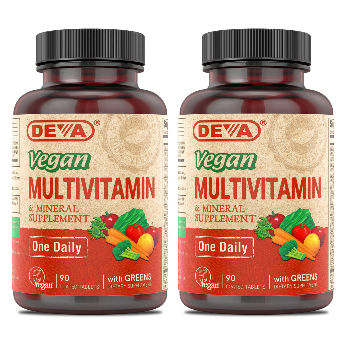 DEVA envase frontal mostrando el doble paquete y beneficios en la etiqueta