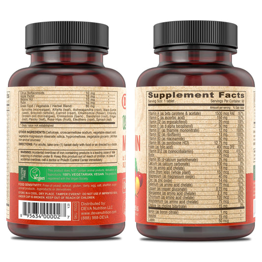 DEVA tabletas cubiertas: fácil de tragar para uso diario.