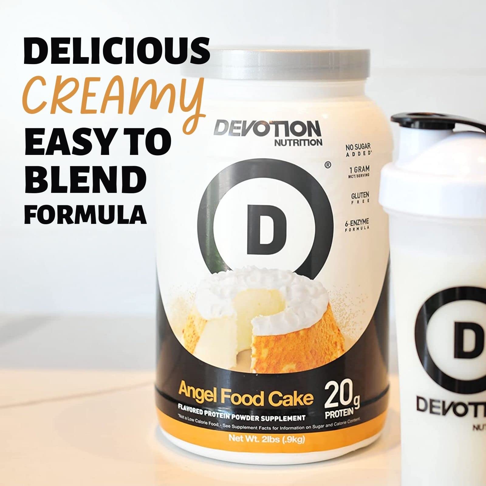 Devotion Nutrition batido servido listo para beber, energía rápida y sabor
