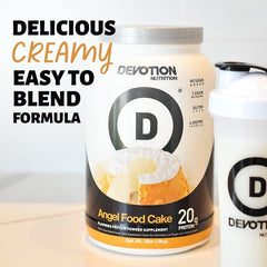 Devotion Nutrition batido servido listo para beber, energía rápida y sabor