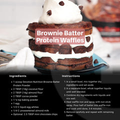 Brownie horneado con Devotion Brownie Batter como alternativa más proteica
