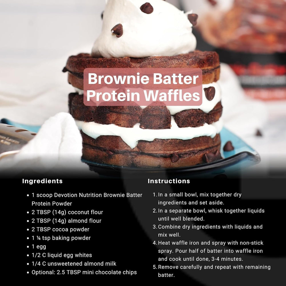 Devotion Nutrition etiqueta con ingredientes y datos nutricionales visibles