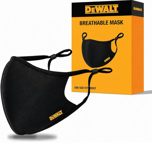 DEWALT mascarilla frontal pack de 2 negra, comodidad diaria