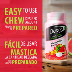Etiqueta Dex4 con información nutricional y gramos por tableta