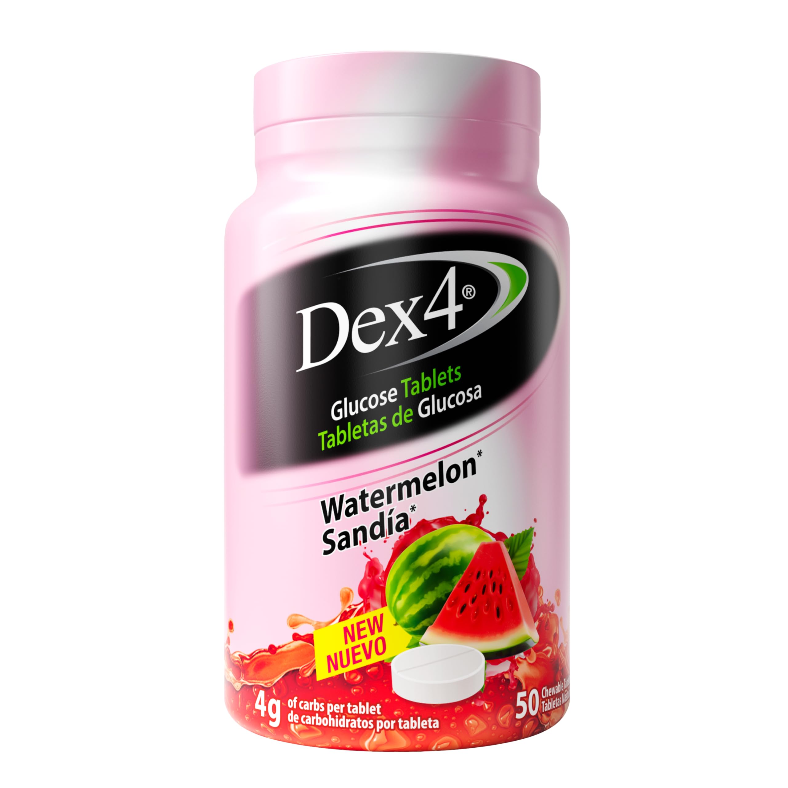 Dex4 frasco frente mostrando etiqueta y sabor sandía