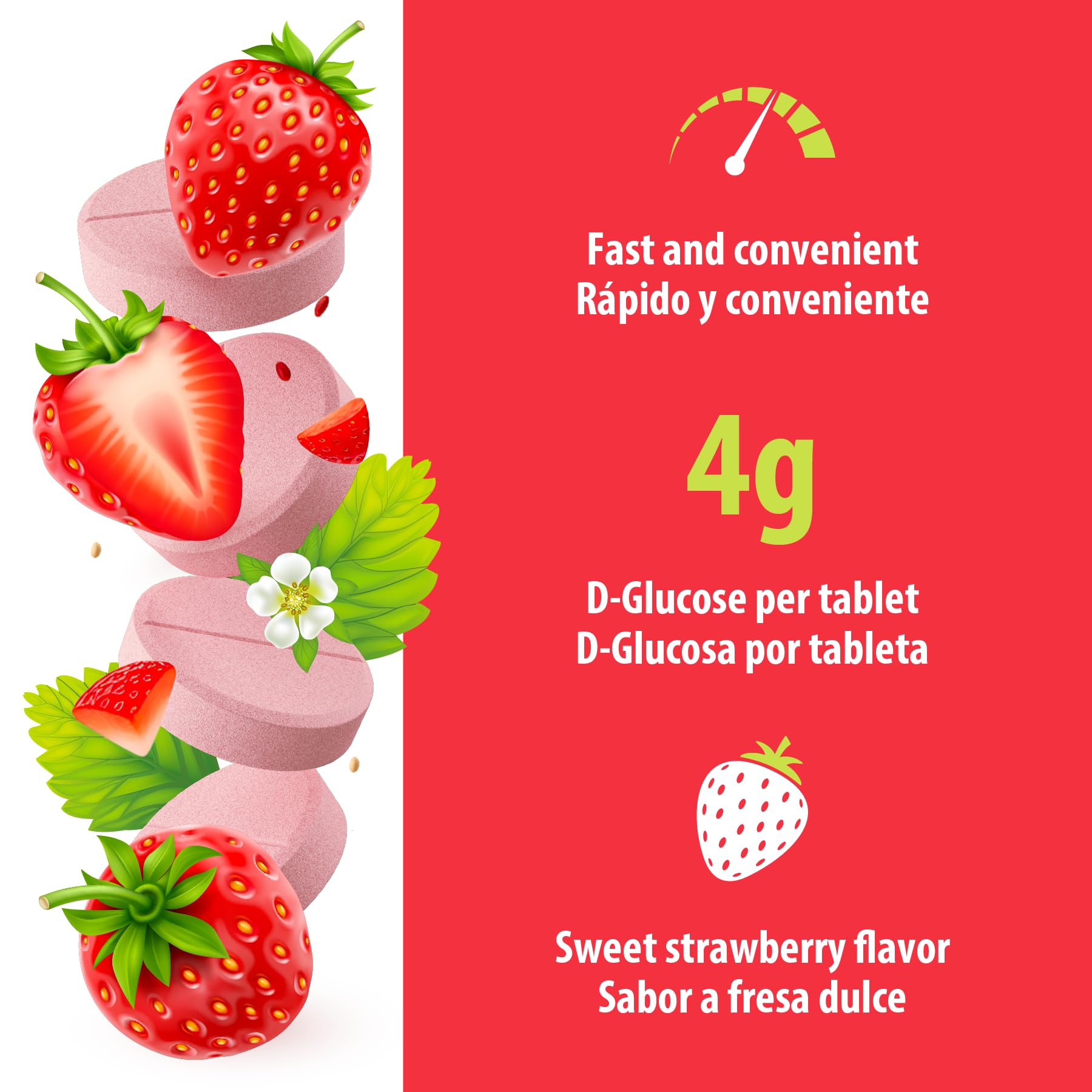 Dex4 textura de tabletas en primer plano, aspecto masticable claro