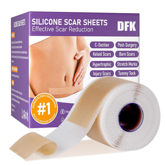 DFK rollo completo de cinta de silicona mostrando longitud y presentación, versátil y recortable