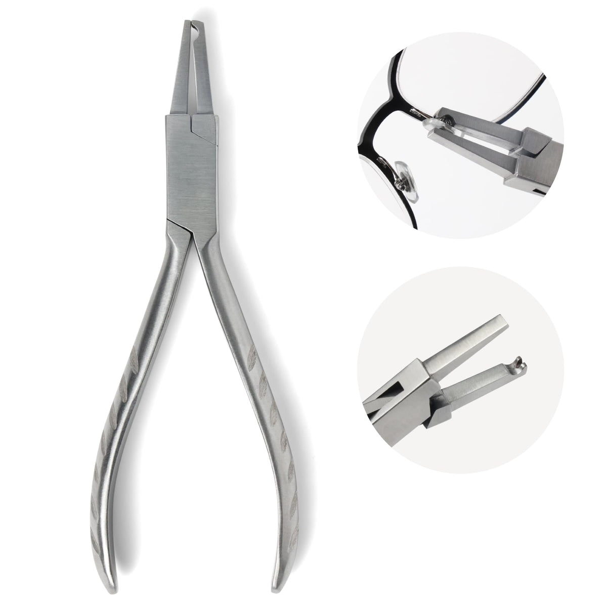 Dhoptical alicate frontal mostrando forma y agarre preciso