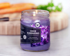 Dianne's Custom Candles detalle de etiqueta con ingredientes y certificaciones