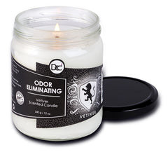 Dianne's Custom Candles mecha encendida creando ambiente y neutralizando olores