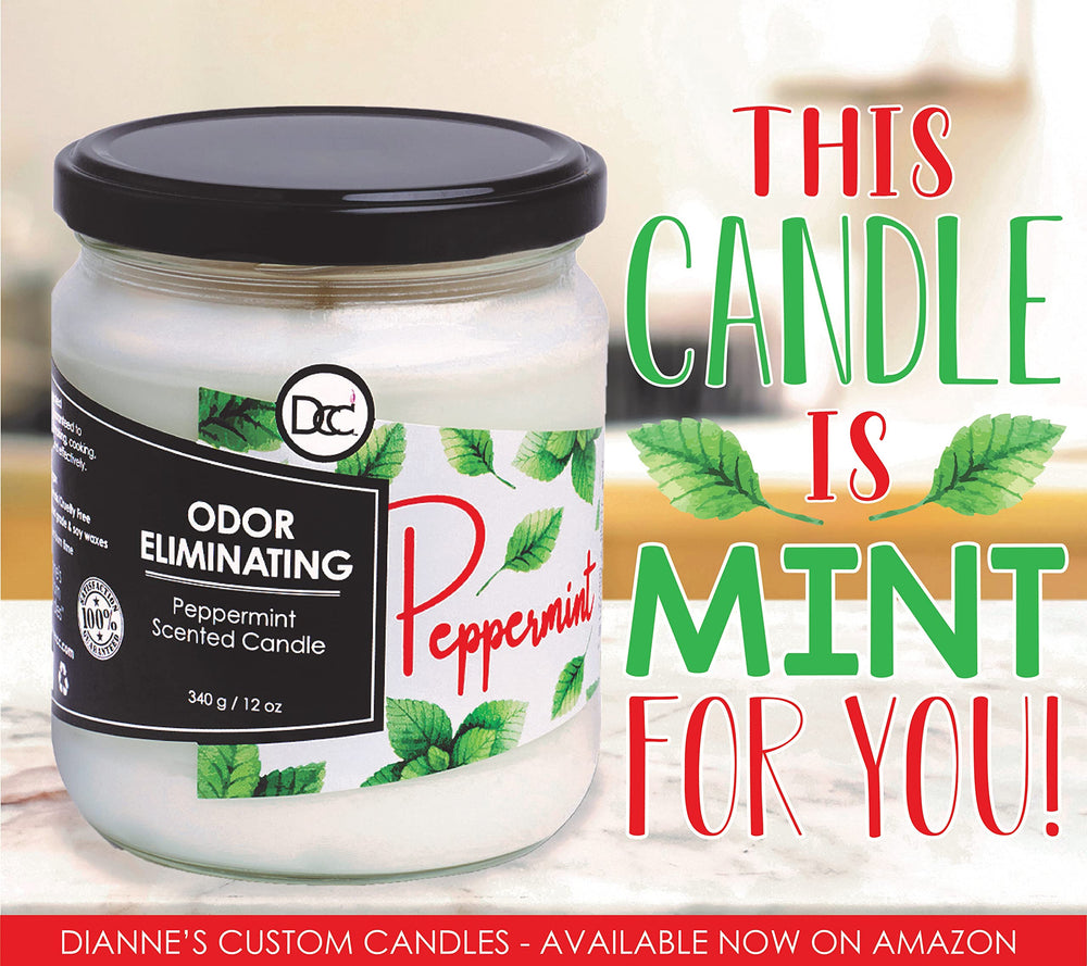 Dianne's Custom Candles vela en cocina neutralizando olores tras cocinar
