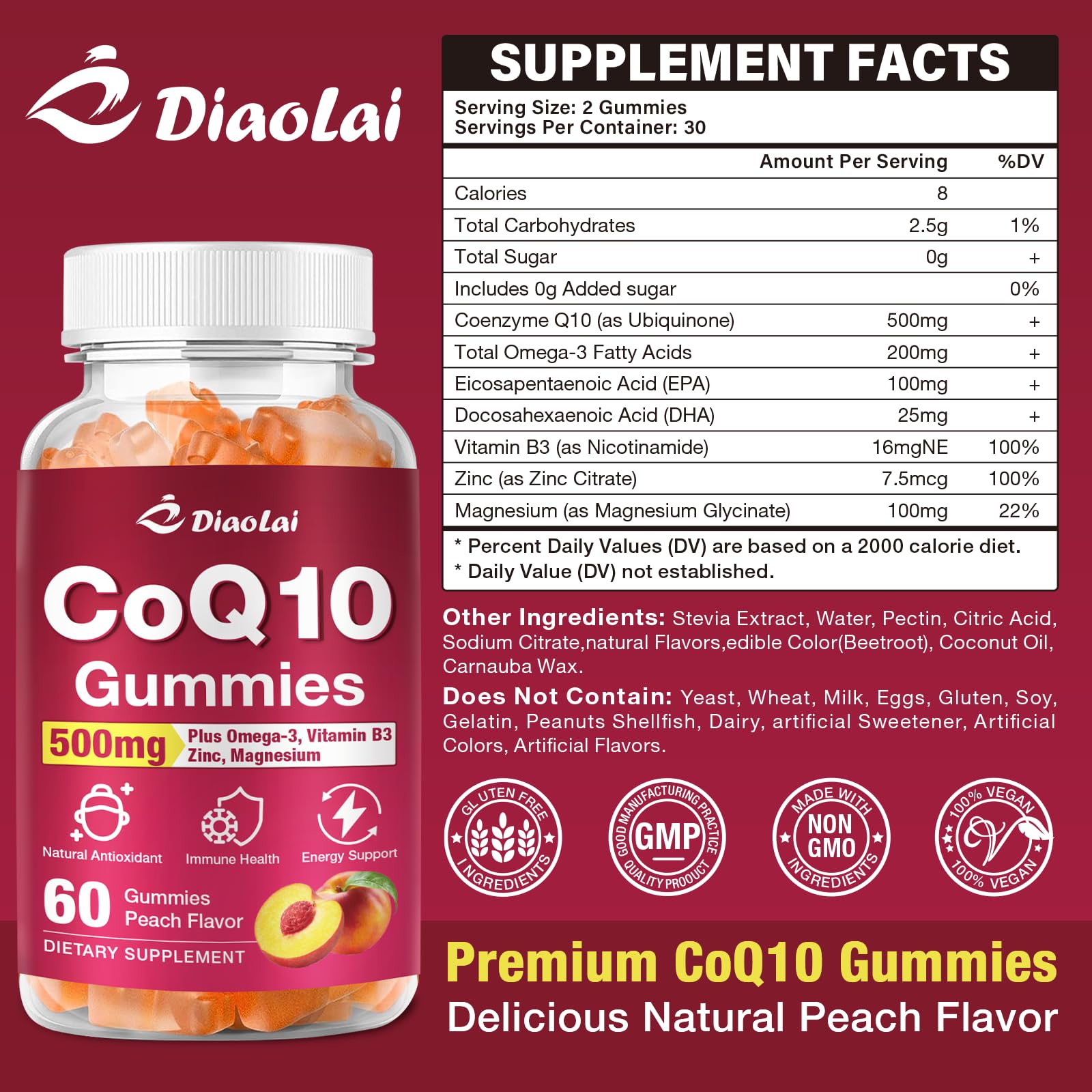 DIAOLAI abrir tapa y mostrar gomitas para verificar cantidad