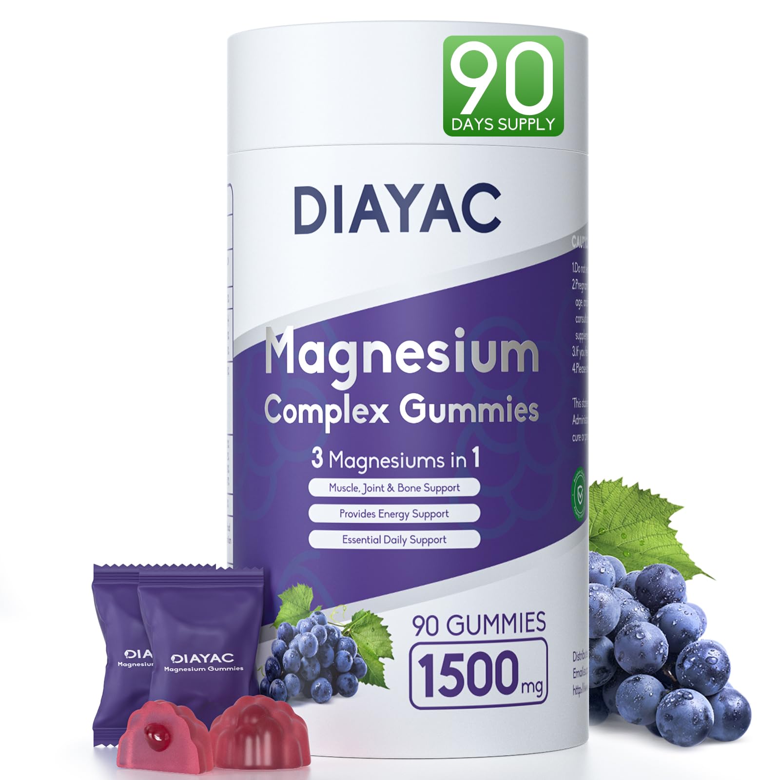 DIAYAC frente del empaque muestra 90 gominolas y beneficio conveniencia