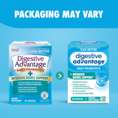 Comparación de tamaño de cápsulas Digestive Advantage junto a una moneda para escala práctica