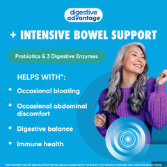 Digestive Advantage etiqueta con ingredientes y enzimas para transparencia
