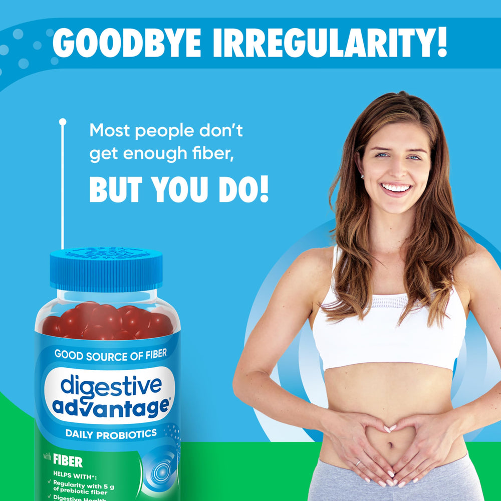 Digestive Advantage varias gomitas en un platillo para presentación diaria
