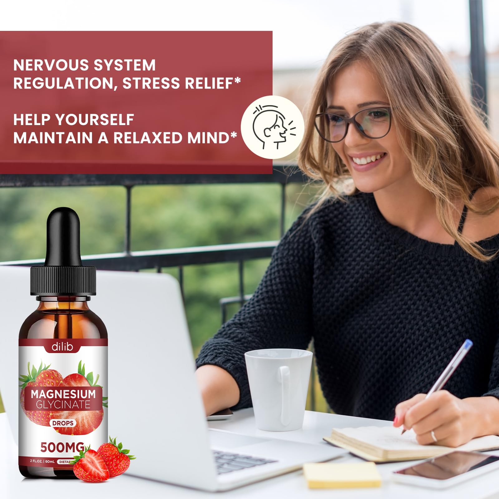 dilib etiqueta con información nutricional destacando 500 mg de magnesio