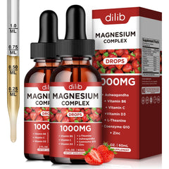 dilib botella frontal Triple Magnesium Complex con etiqueta clara y beneficios