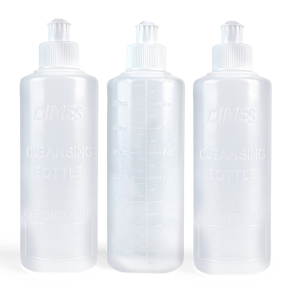 Dimes frontal del kit de 3 botellas muestra beneficio portabilidad
