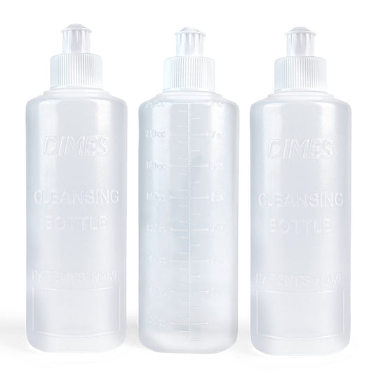 Dimes frontal del kit de 3 botellas muestra beneficio portabilidad