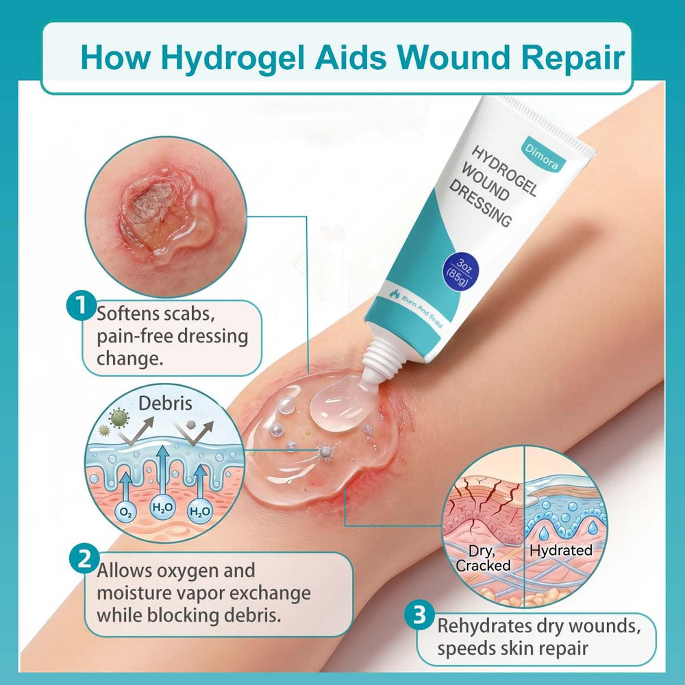 Dimora gel siendo aplicado en una mano para alivio y protección de la piel