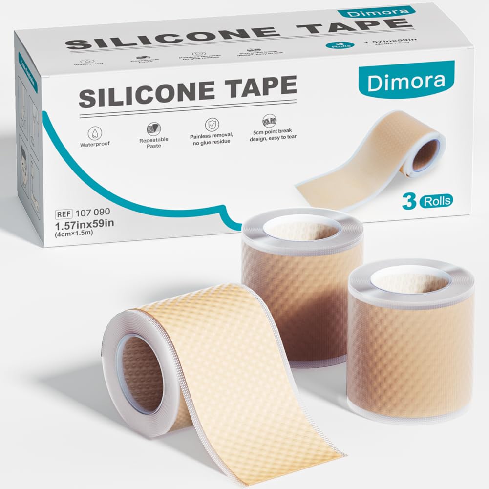 Dimora cinta de silicona frontal mostrando el rollo y su ancho, sujeción discreta