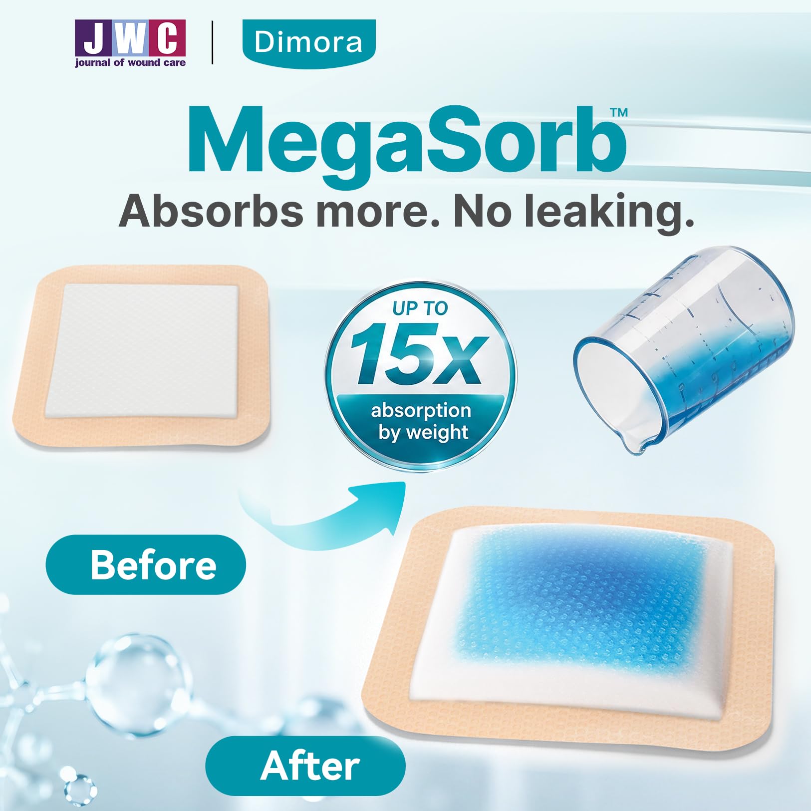 Detalle de la espuma Dimora mostrando textura y capacidad de absorción superior