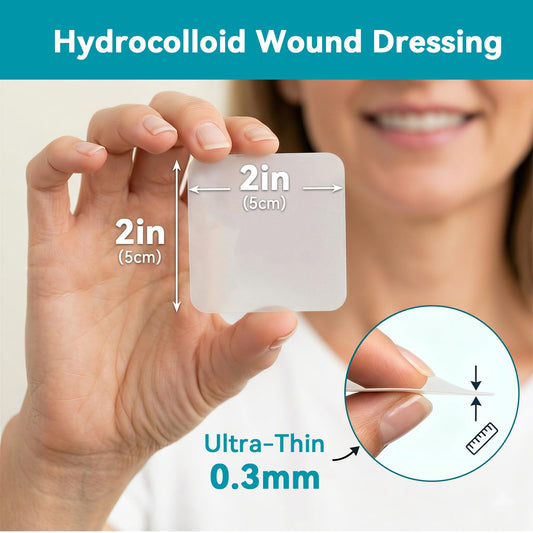 Detalle del núcleo hidrocoloide Dimora que muestra textura gel y sellado impermeable