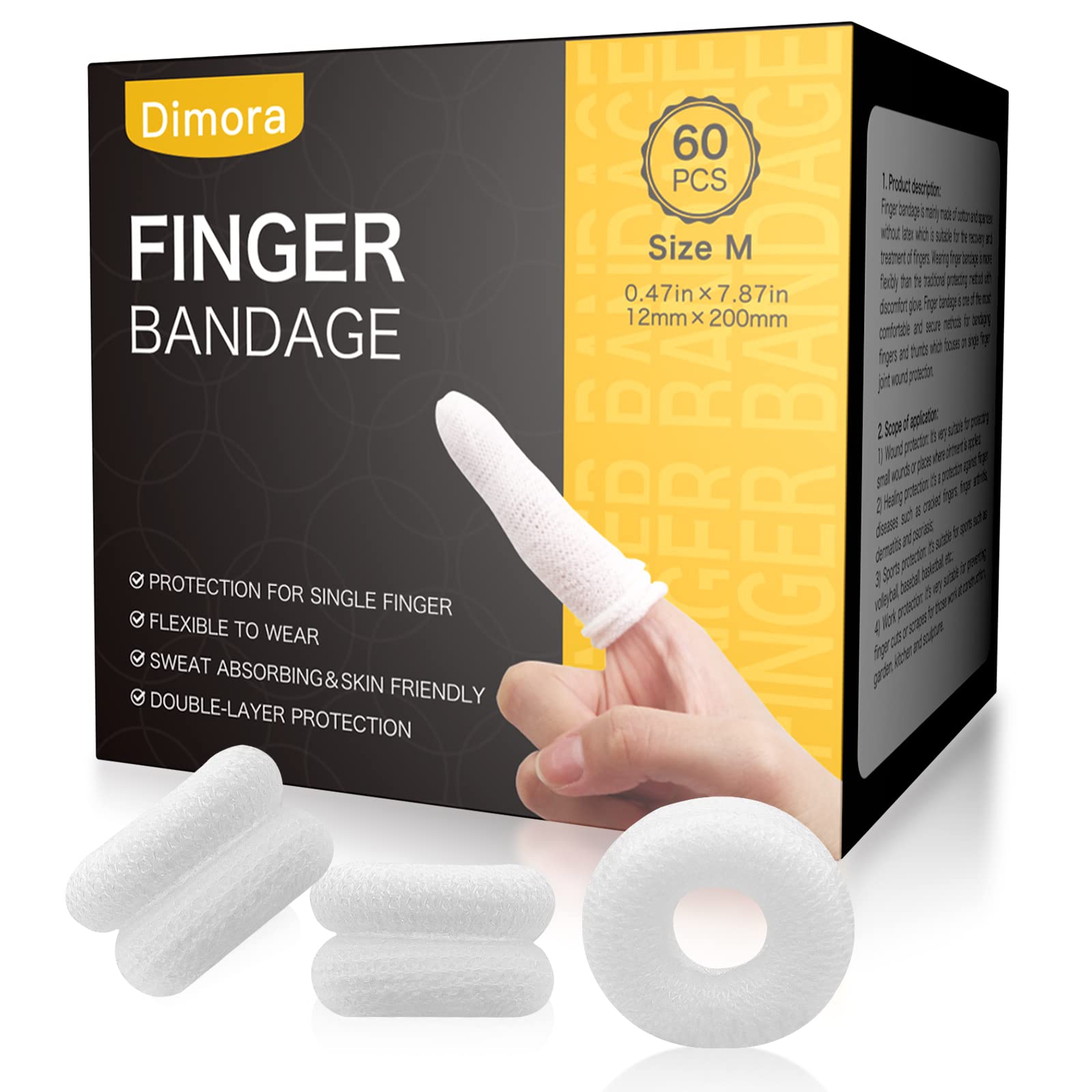Dimora empaque frontal mostrando pack de 60 con protección práctica