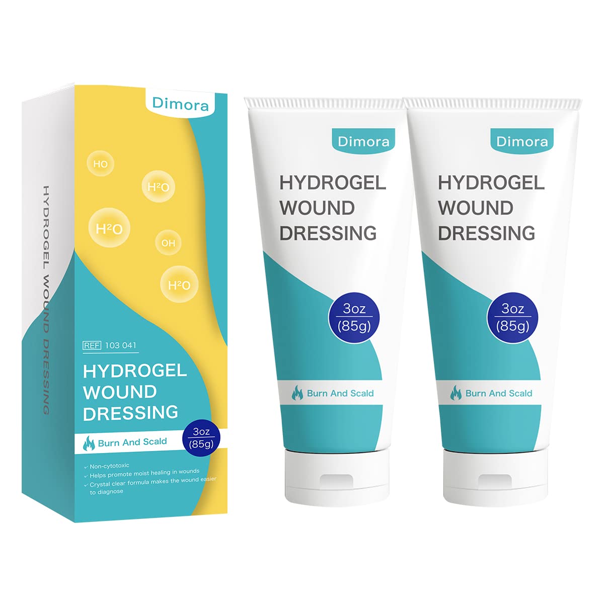 Dimora envase frontal 6 oz mostrando tamaño y etiquetado claro para primeros auxilios