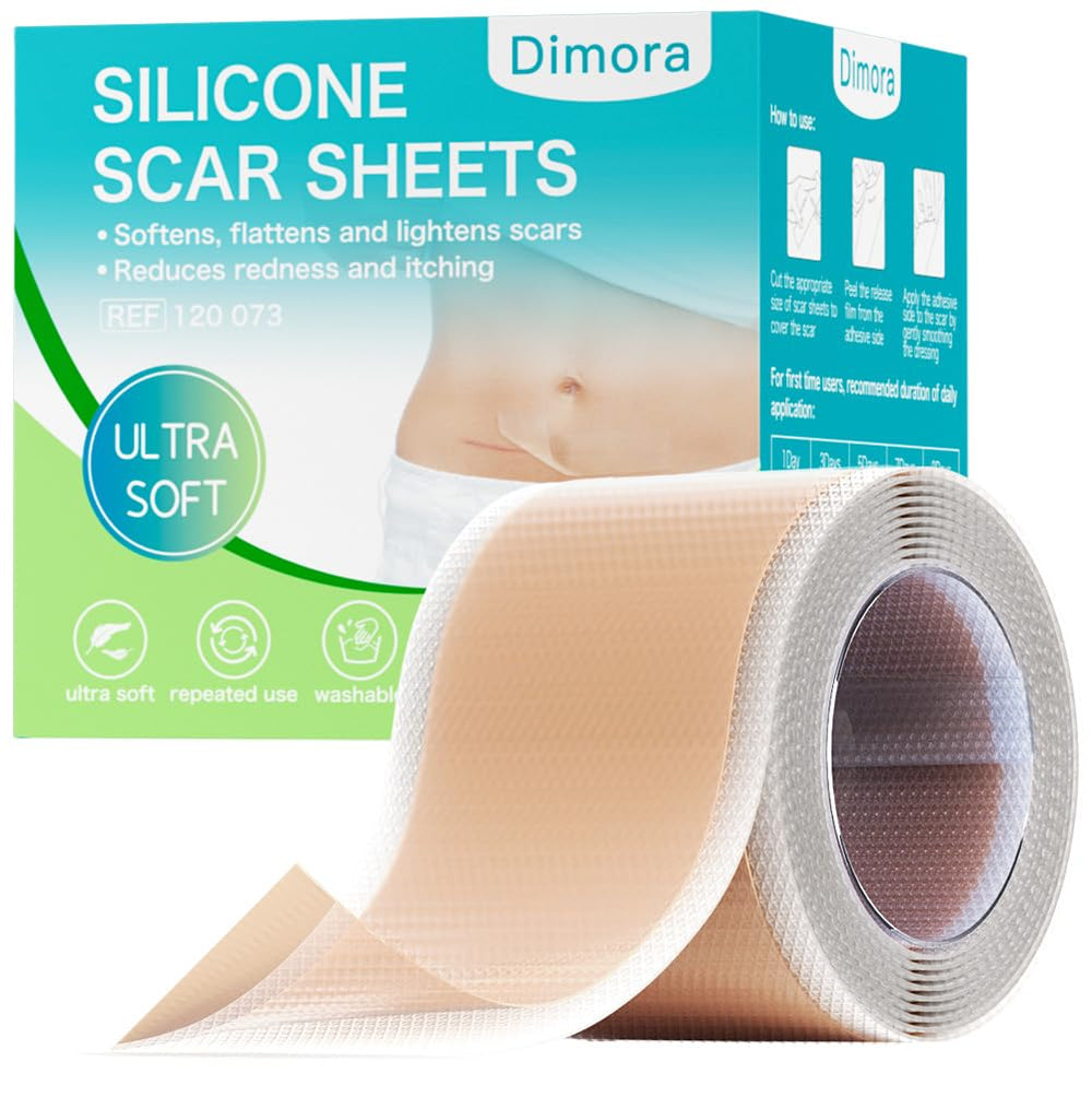 Dimora embalaje frontal mostrando rollo y tamaño, protección clínica