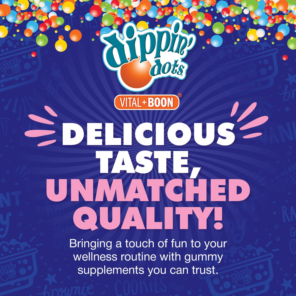 Vital+Boon producto en ambiente relajado Dippin' Dots, estilo de vida y descanso