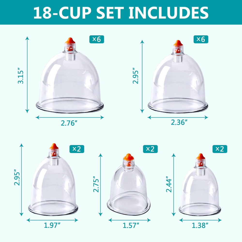 Conjunto de copas Ditind en varios diámetros para áreas grandes y pequeñas