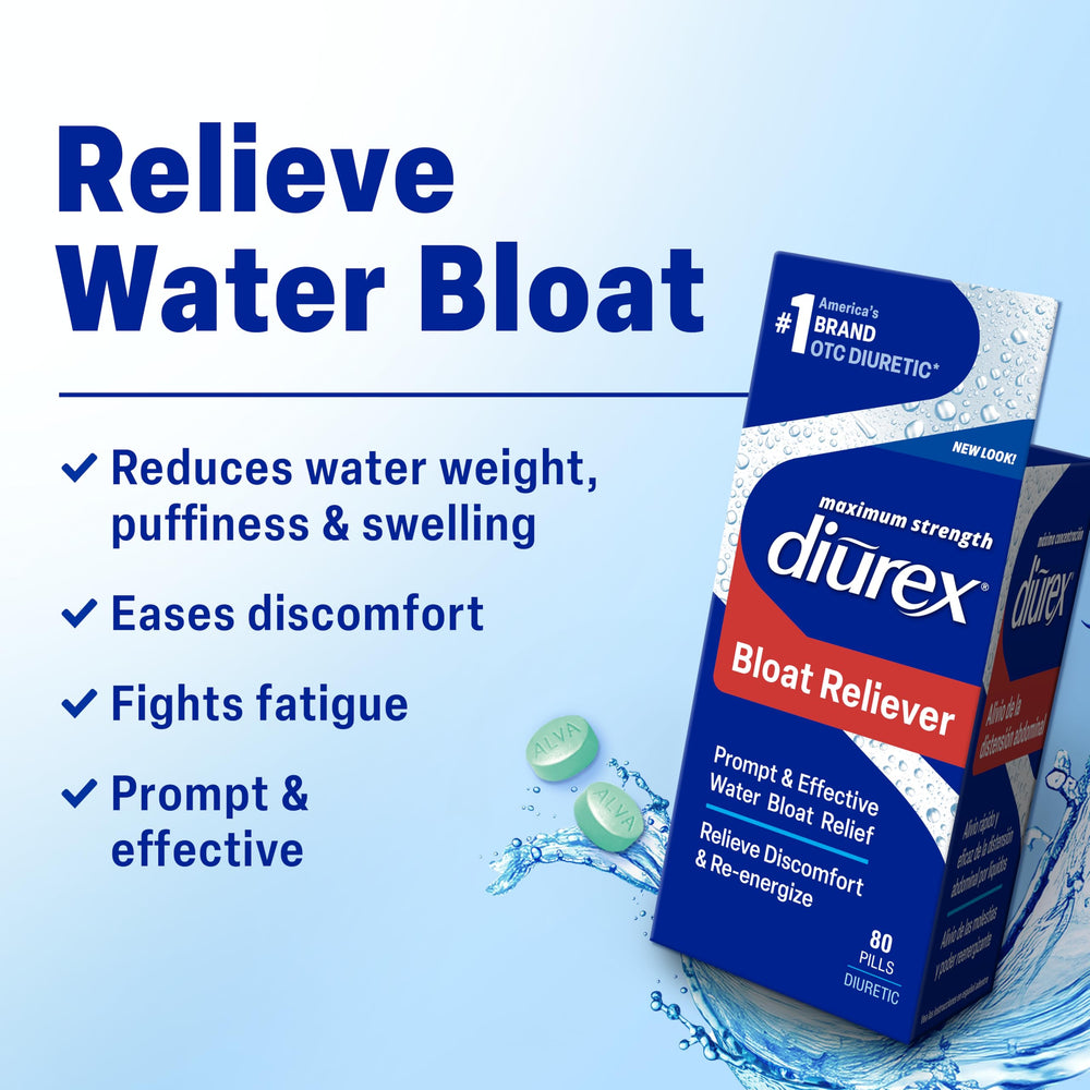 Diurex bote abierto con pastillas para control de retención líquida
