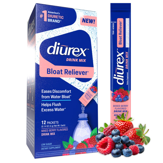 Diurex paquete delantero con diseño frutos rojos mostrando presentación y conveniencia