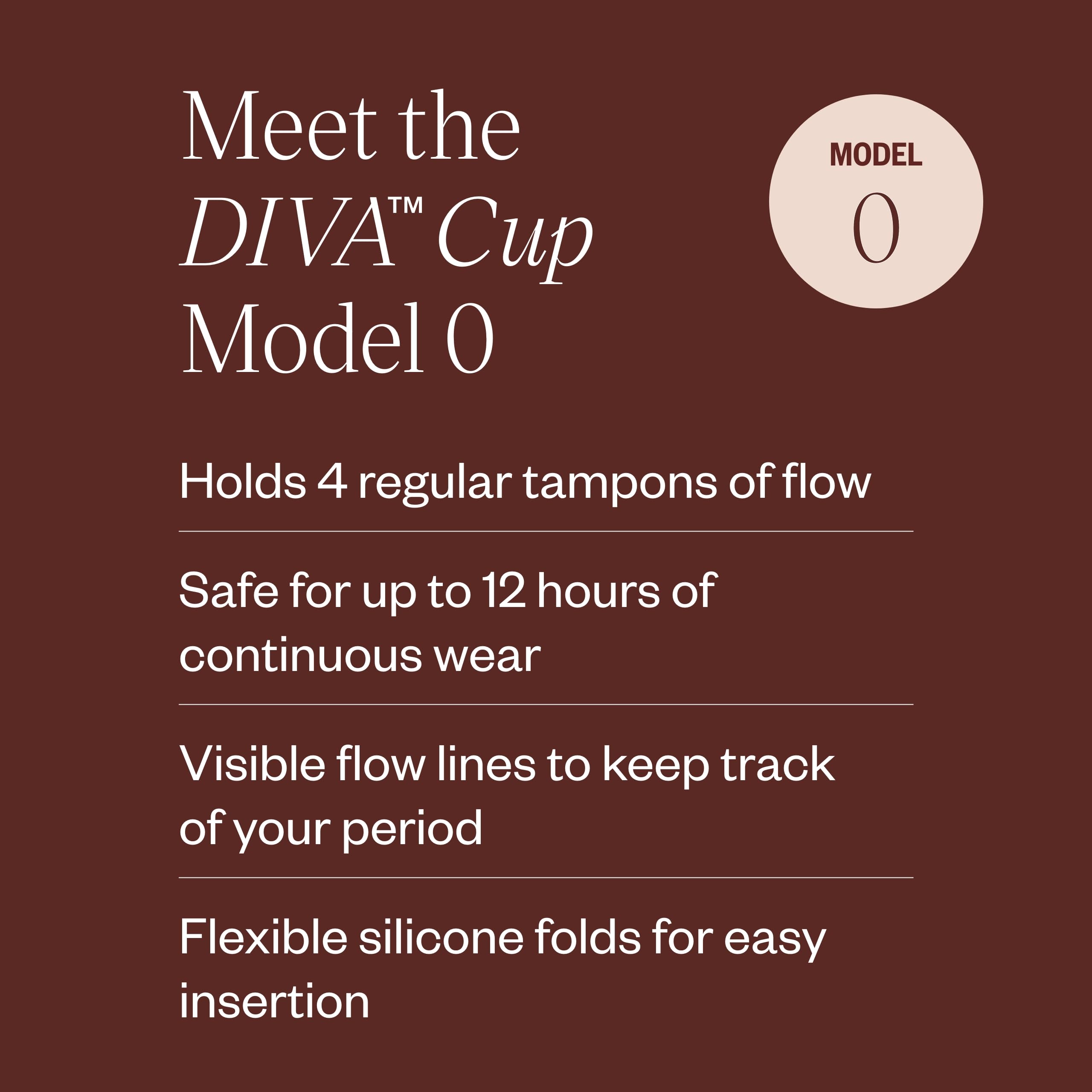 Primer plano de las líneas de flujo DIVA Cup para control visual