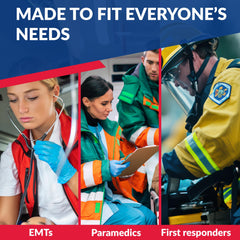 Dixie EMS comparación de tamaño junto a objetos cotidianos, muestra escala