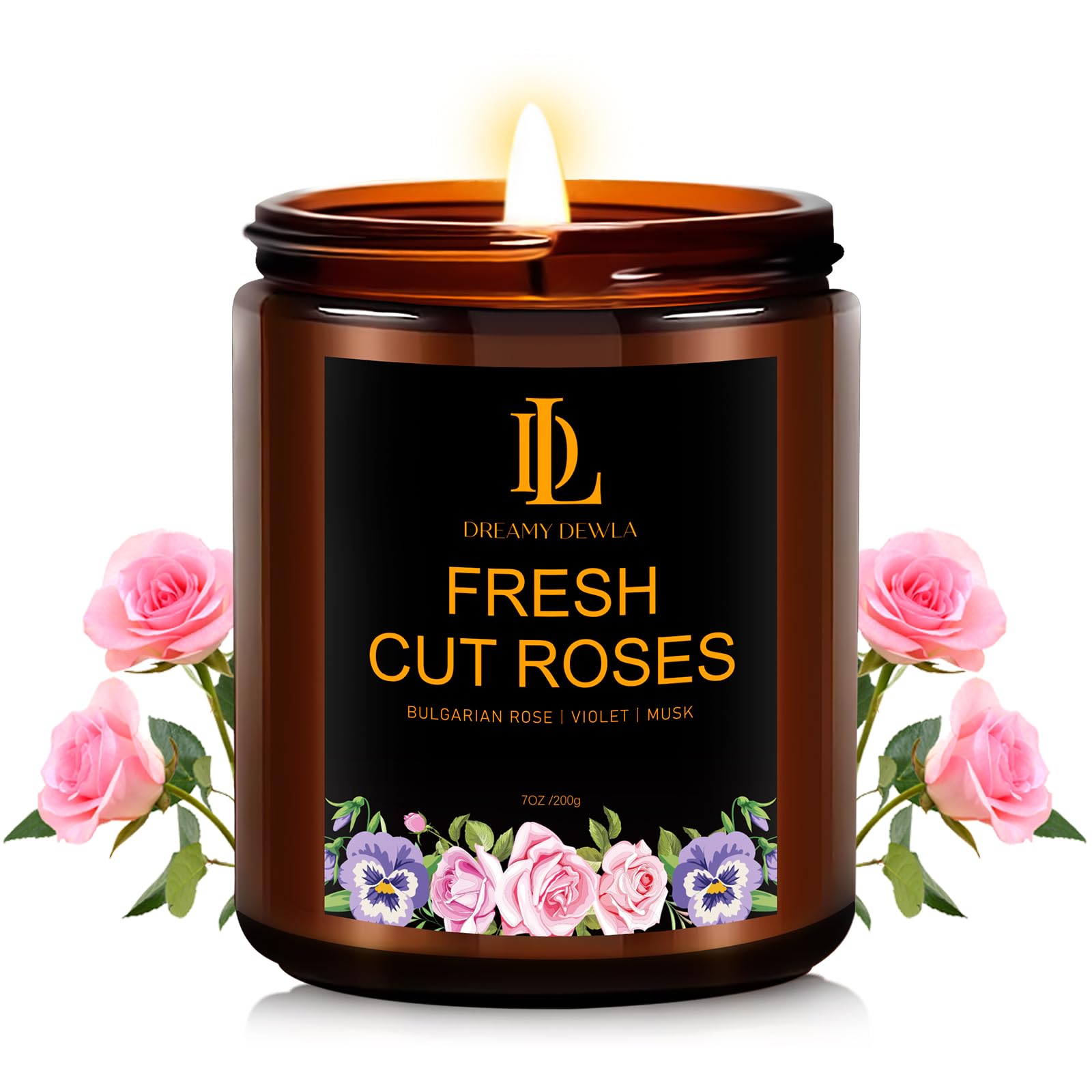 DL DREAMY DEWLA vista frontal del envase con fragancia a rosas, aporta elegancia