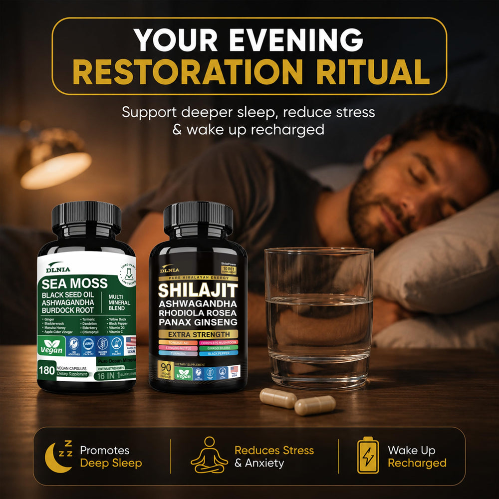 DLNIA frasco de Shilajit resaltando el sello de ácido fúlvico y pureza