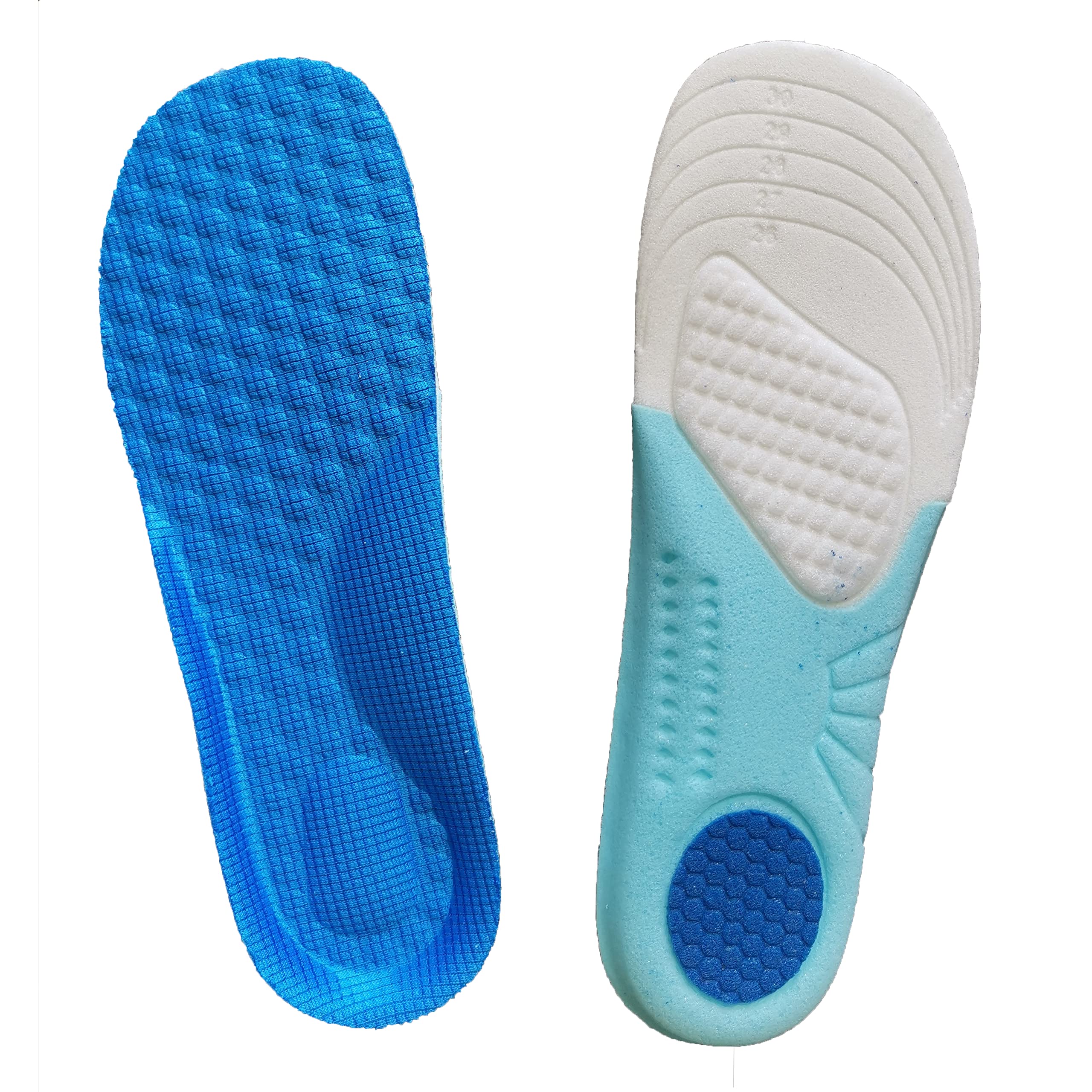 DLOSN plantilla colocada dentro de una zapatilla demostrando confort adicional