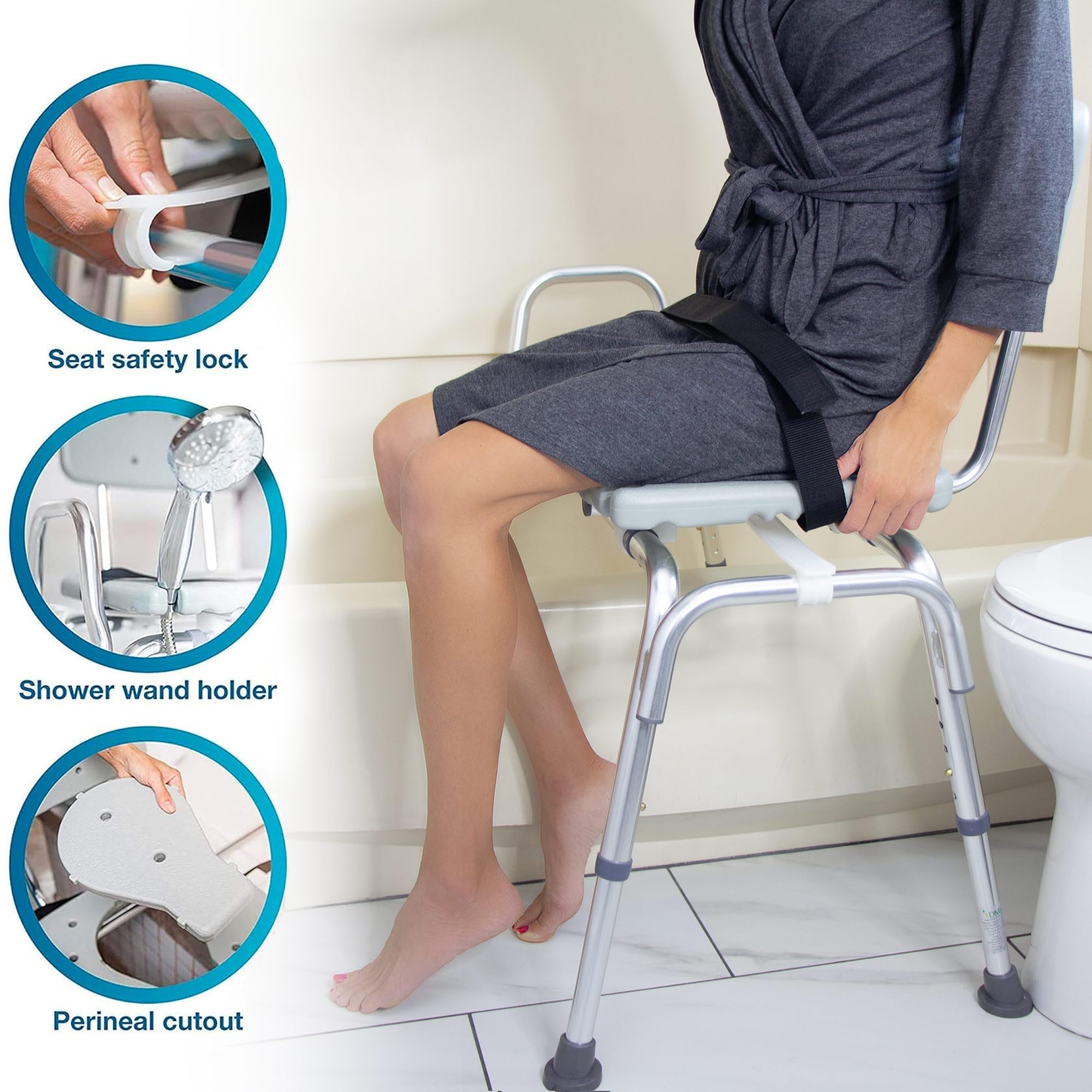 DMI asiento con corte perineal para higiene y comodidad fácil
