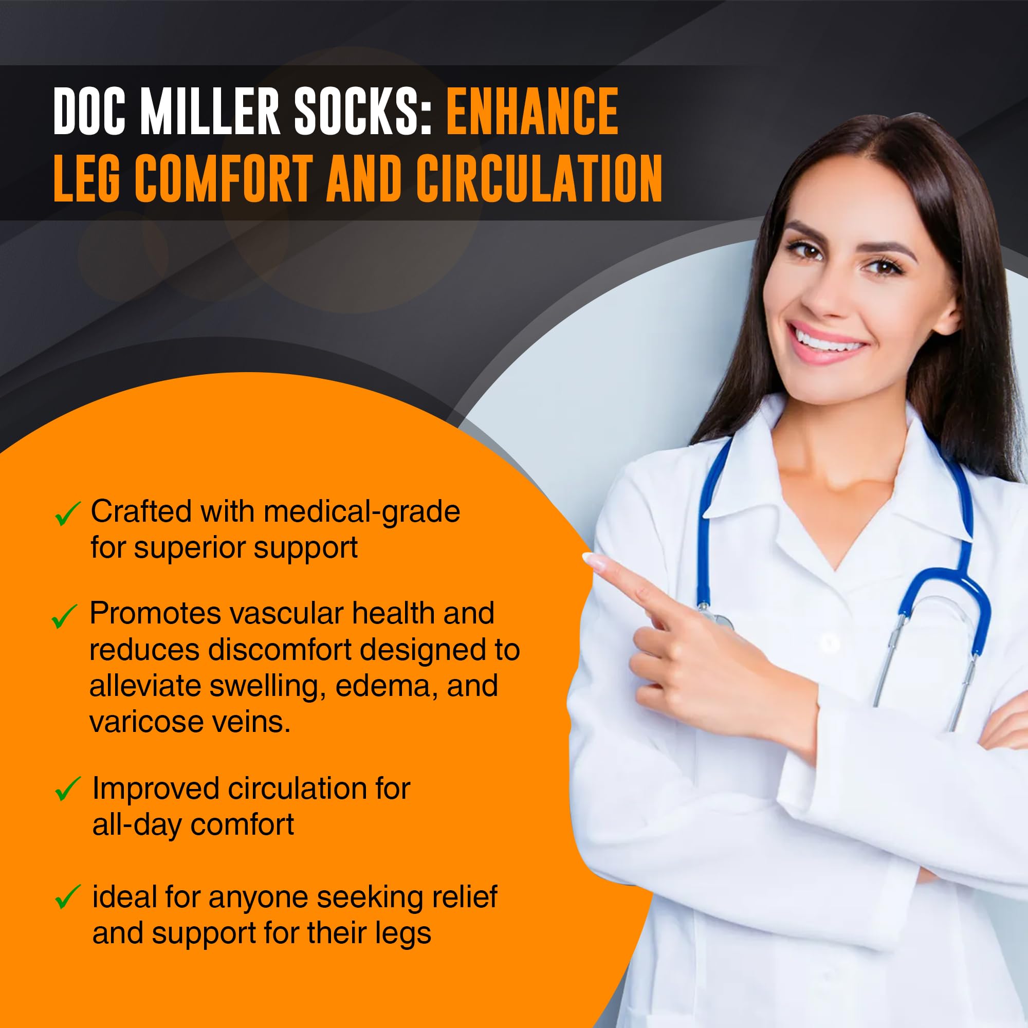 Doc Miller etiqueta con materiales y cuidado facilitando mantenimiento correcto